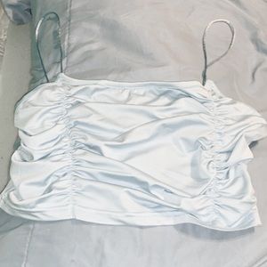 Scrunched up crop top.